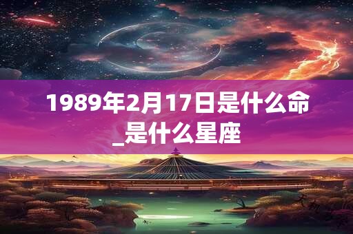 1989年2月17日是什么命_是什么星座