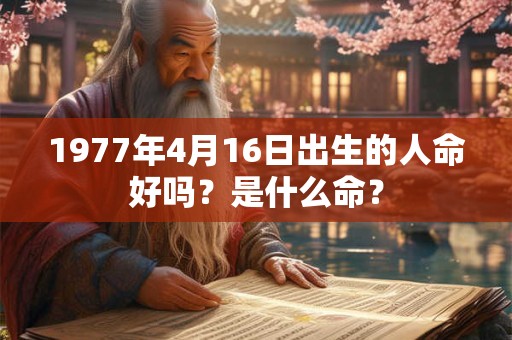 1977年4月16日出生的人命好吗？是什么命？