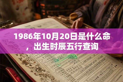 1986年10月20日是什么命,出生时辰五行查询 1986年10月20日是什么命,出生时辰五行查询