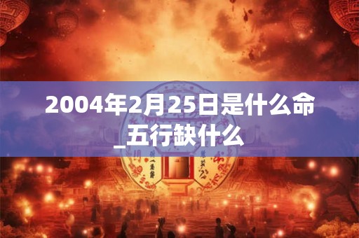 2004年2月25日是什么命_五行缺什么