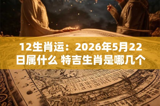 12生肖运：2026年5月22日属什么 特吉生肖是哪几个