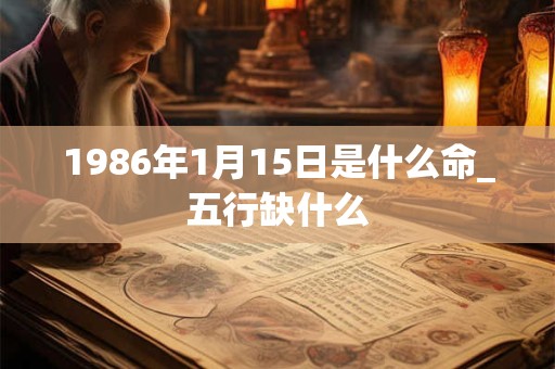 1986年1月15日是什么命_五行缺什么