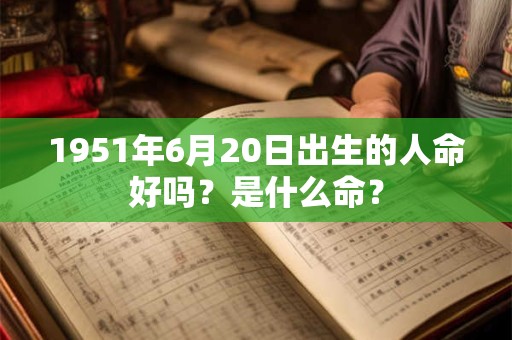 1951年6月20日出生的人命好吗？是什么命？
