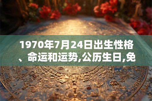 1970年7月24日出生性格、命运和运势,公历生日,免费算命 1970年7月24日出生性格、命运和运势,公历生日,免费算命