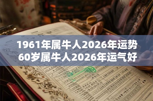 1961年属牛人2026年运势 60岁属牛人2026年运气好吗