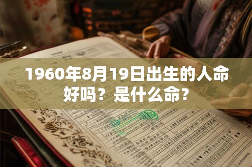 1960年8月19日出生的人命好吗？是什么命？