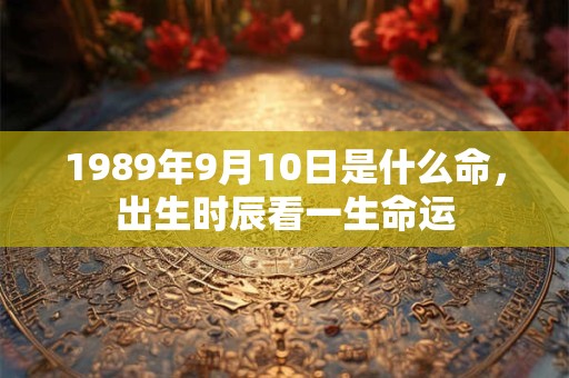 1989年9月10日是什么命，出生时辰看一生命运