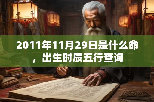 2011年11月29日是什么命,出生时辰五行查询 2011年11月29日是什么命,出生时辰五行查询