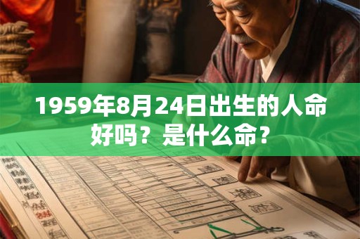 1959年8月24日出生的人命好吗？是什么命？