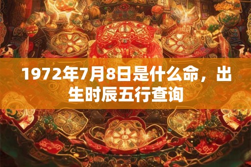 1972年7月8日是什么命,出生时辰五行查询 1972年7月8日是什么命,出生时辰五行查询