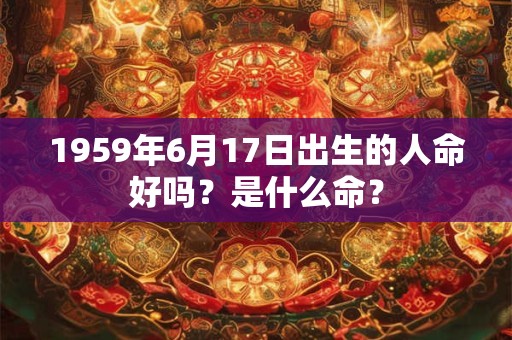 1959年6月17日出生的人命好吗？是什么命？