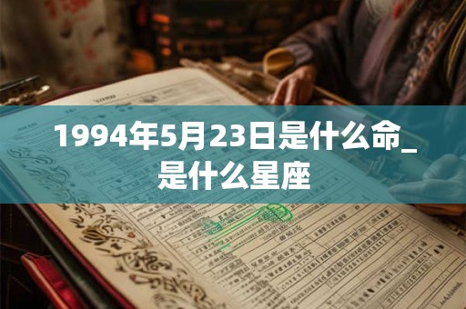 1994年5月23日是什么命_是什么星座