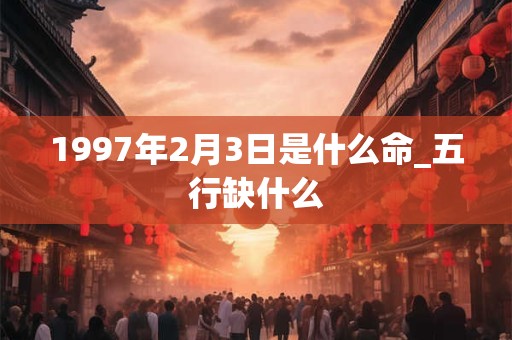 1997年2月3日是什么命_五行缺什么