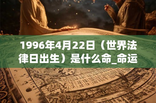 1996年4月22日（世界法律日出生）是什么命_命运如何