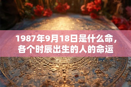 1987年9月18日是什么命,各个时辰出生的人的命运 1987年9月18日是什么命,各个时辰出生的人的命运