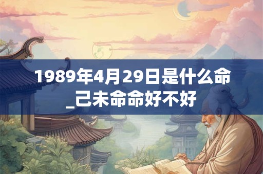 1989年4月29日是什么命_己未命命好不好 1989年4月29日是什么命_己未命命好不好