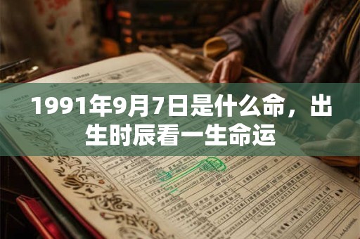 1991年9月7日是什么命，出生时辰看一生命运