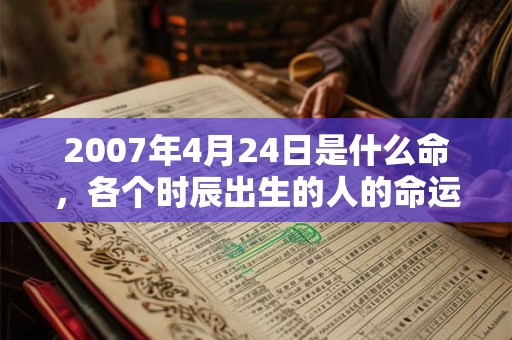 2007年4月24日是什么命,各个时辰出生的人的命运 2007年4月24日是什么命,各个时辰出生的人的命运