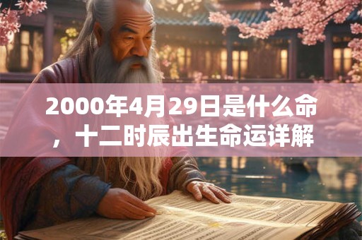 2000年4月29日是什么命，十二时辰出生命运详解