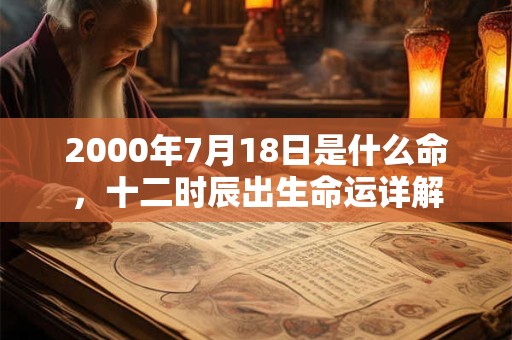 2000年7月18日是什么命,十二时辰出生命运详解 2000年7月18日是什么命,十二时辰出生命运详解