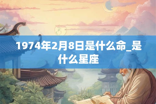 1974年2月8日是什么命_是什么星座