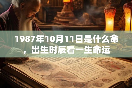 1987年10月11日是什么命，出生时辰看一生命运