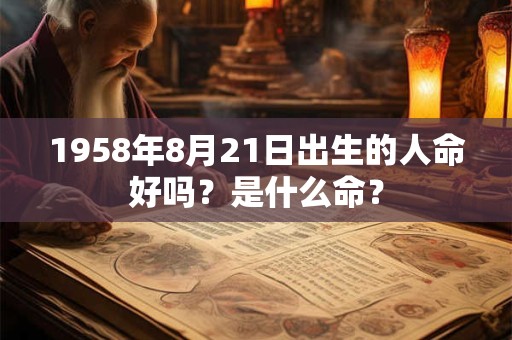 1958年8月21日出生的人命好吗？是什么命？