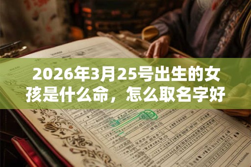 2026年3月25号出生的女孩是什么命，怎么取名字好