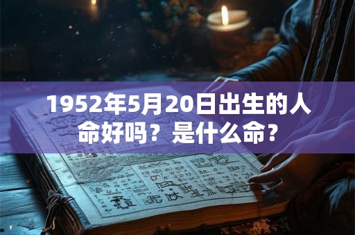 1952年5月20日出生的人命好吗？是什么命？