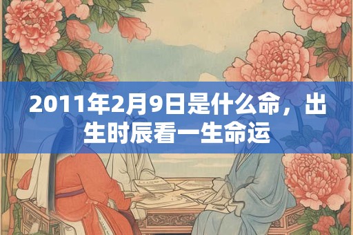 2011年2月9日是什么命,出生时辰看一生命运 2011年2月9日是什么命,出生时辰看一生命运