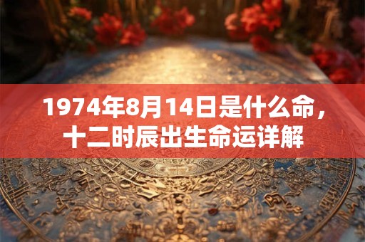 1974年8月14日是什么命,十二时辰出生命运详解 1974年8月14日是什么命,十二时辰出生命运详解