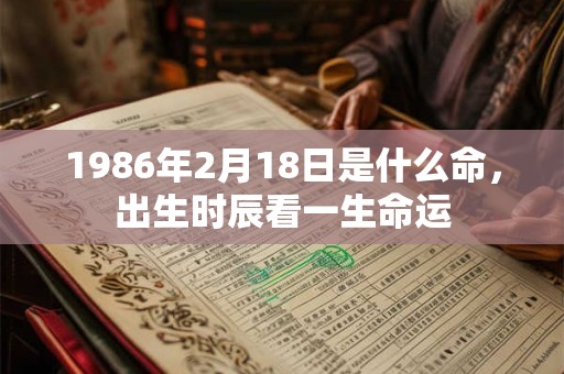 1986年2月18日是什么命，出生时辰看一生命运