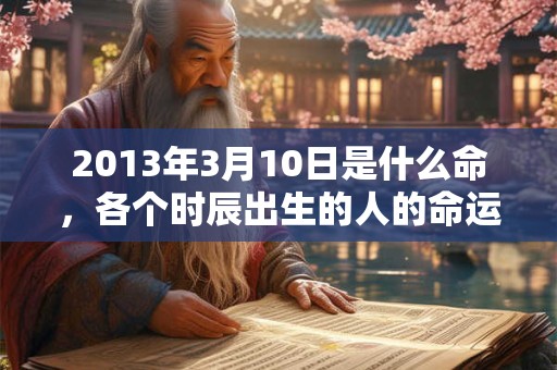 2013年3月10日是什么命，各个时辰出生的人的命运