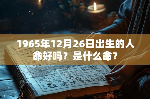 1965年12月26日出生的人命好吗?是什么命? 1965年12月26日出生的人命好吗?是什么命?