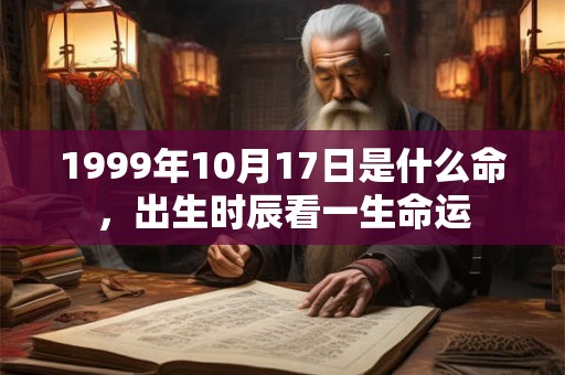 1999年10月17日是什么命,出生时辰看一生命运 1999年10月17日是什么命,出生时辰看一生命运