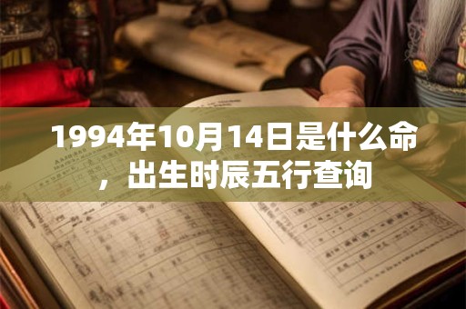 1994年10月14日是什么命,出生时辰五行查询 1994年10月14日是什么命,出生时辰五行查询
