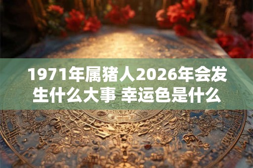 1971年属猪人2026年会发生什么大事 幸运色是什么 1971年属猪人2026年会发生什么大事 幸运色是什么