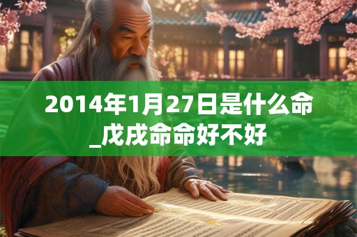 2014年1月27日是什么命_戊戌命命好不好