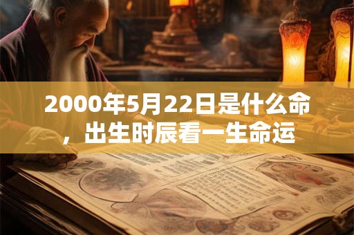 2000年5月22日是什么命，出生时辰看一生命运