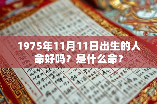 1975年11月11日出生的人命好吗？是什么命？