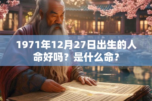 1971年12月27日出生的人命好吗?是什么命? 1971年12月27日出生的人命好吗?是什么命?