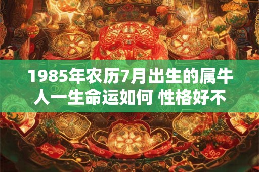 1985年农历7月出生的属牛人一生命运如何 性格好不好