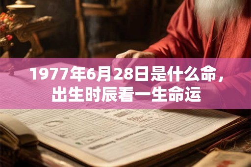 1977年6月28日是什么命,出生时辰看一生命运 1977年6月28日是什么命,出生时辰看一生命运