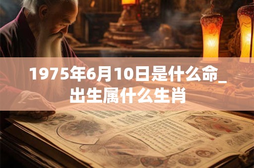 1975年6月10日是什么命_出生属什么生肖 1975年6月10日是什么命_出生属什么生肖