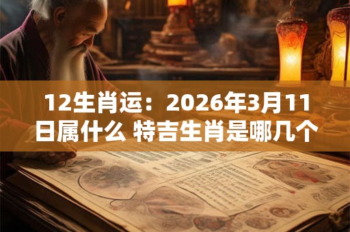 12生肖运：2026年3月11日属什么 特吉生肖是哪几个