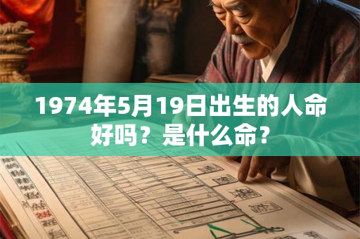 1974年5月19日出生的人命好吗？是什么命？