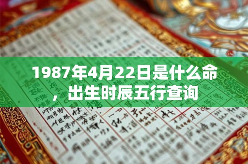 1987年4月22日是什么命，出生时辰五行查询
