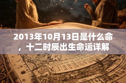 2013年10月13日是什么命，十二时辰出生命运详解