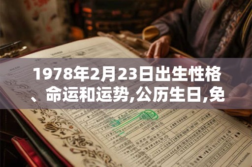 1978年2月23日出生性格、命运和运势,公历生日,免费算命