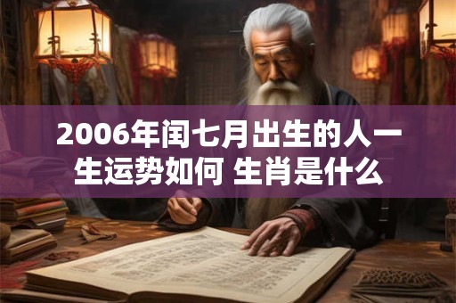 2006年闰七月出生的人一生运势如何 生肖是什么 2006年闰七月出生的人一生运势如何 生肖是什么